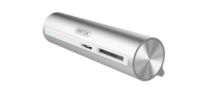 Unitek Hub TYP-C, 3x USB 3.0 + SD/microSD, aliuminis, Y-3094