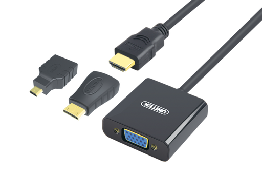 Unitek Adapteris mini/micro HDMI to VGA + audio, Y-6355