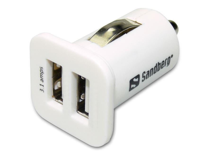 Mini automobilinis įkroviklis Sandberg 2xUSB 1A+2.1A