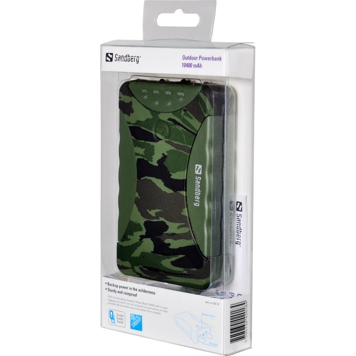 Nešiojamas įkroviklis Sandberg Outdoor power bank 10400 mAh, Atsparus