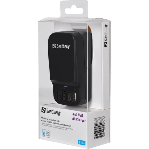 Maitinimo šaltinis Sandberg AC USB 4in1 EU+UK, 6800mA, 2 x 2.4A & 2 x 1A