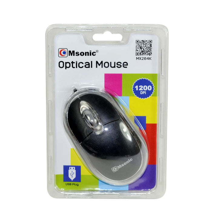 Optinė pelė MSONIC USB 1200dpi MX264K Juoda