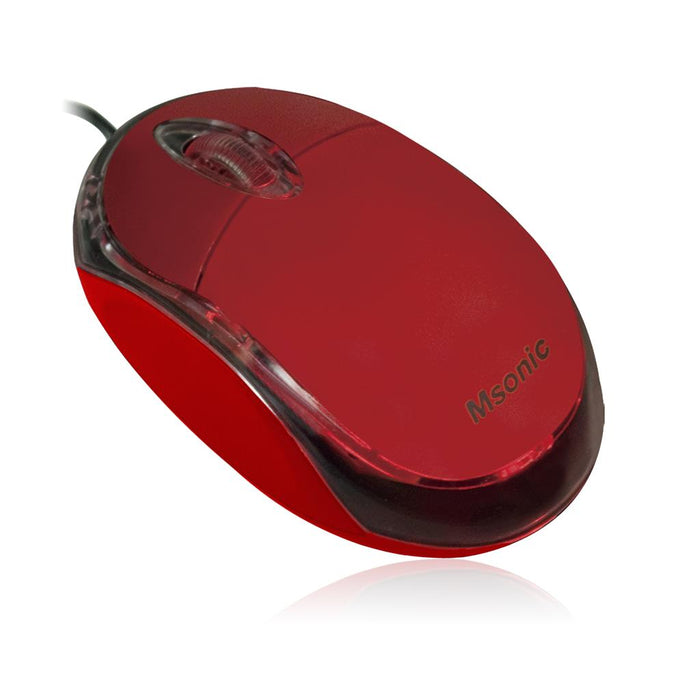 Optinė pelė MSONIC USB 1200dpi MX264R Raudona