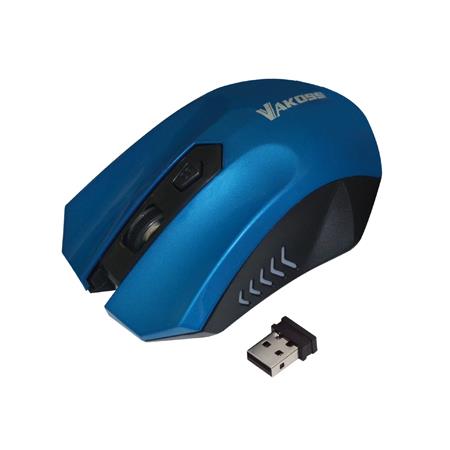 Bevielė optinė pelė Vakoss TM-658UB 4D, 800/1200/1600DPI, 2.4GHz, Mėlyna