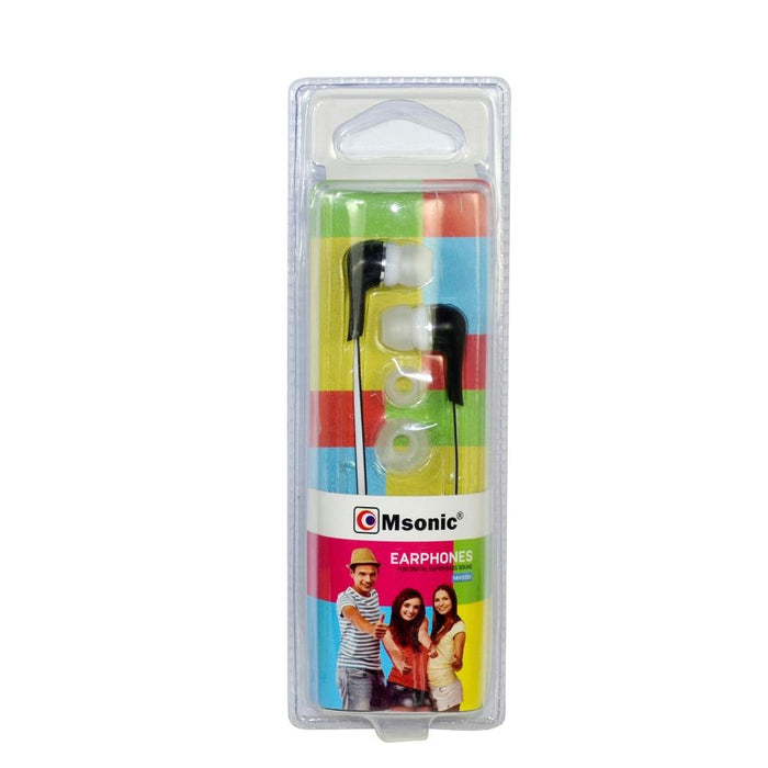 Vidinės ausinės MSONIC MP3/MP4, silikoninės MH132EK Juodas