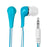 Vidinės ausinės MSONIC MP3/MP4, silikoninės MH132EB mėlynos