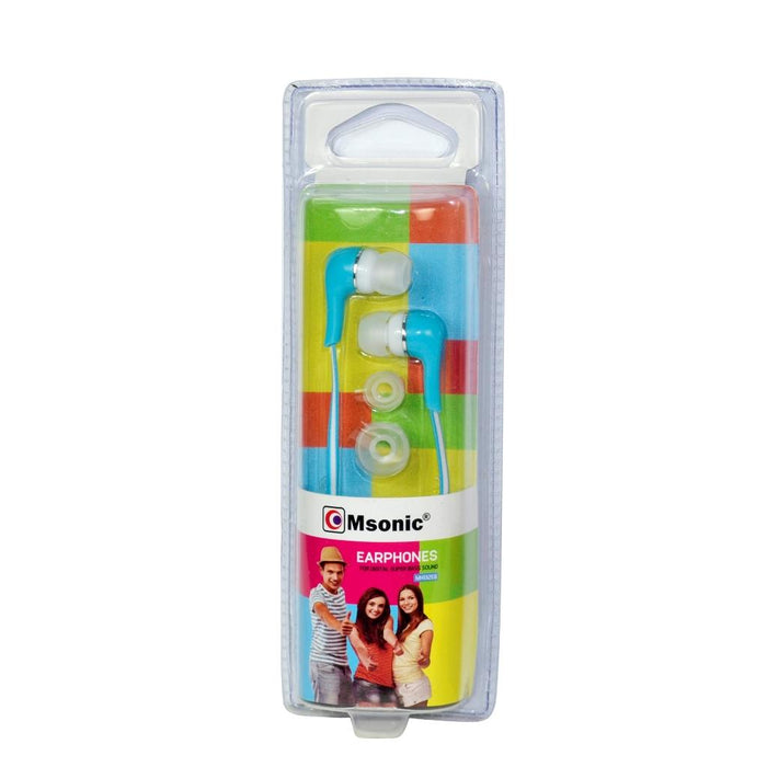 Vidinės ausinės MSONIC MP3/MP4, silikoninės MH132EB mėlynos