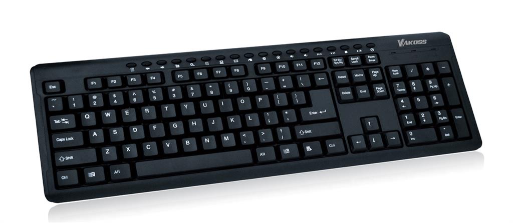 Klaviatūra Vakoss Multimedia USB TK-108UK Juoda