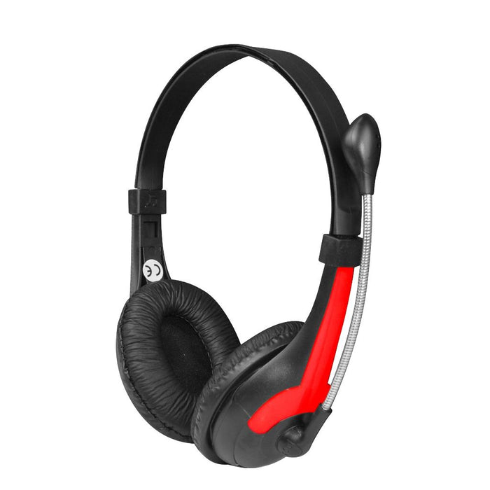 Stereo ausinės su mikrofonu MSONIC Garsumo valdymas MH538KR juoda-raudonos