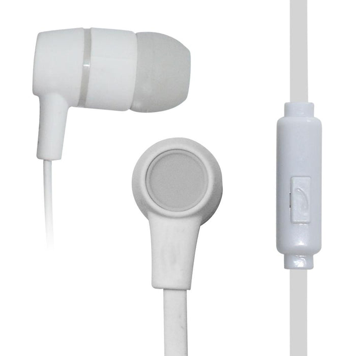 Vidinės ausinės su mikrofonu Vakoss, garsumo valdymas SK-214W baltos