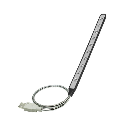VAKOSS USB lempa nešiojamojo kompiuterio, 10 LED, LC-7013K Juoda