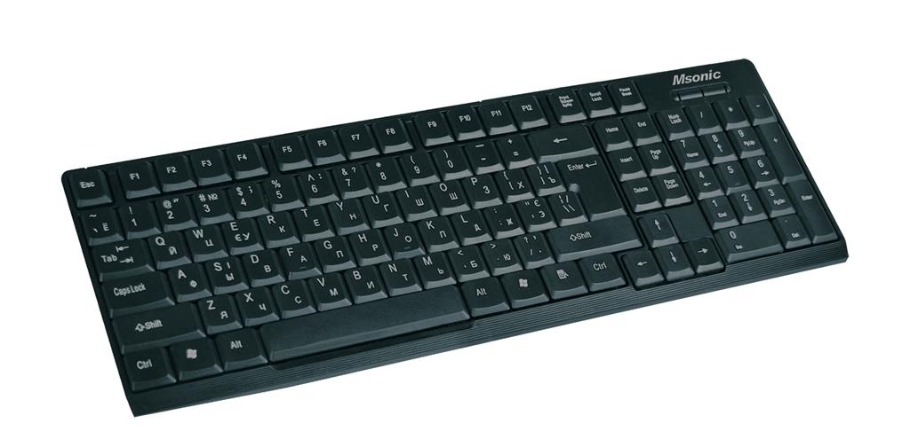 Klaviatūra Msonic USB KIRILICA /RU Layout/ MK151UK Juoda