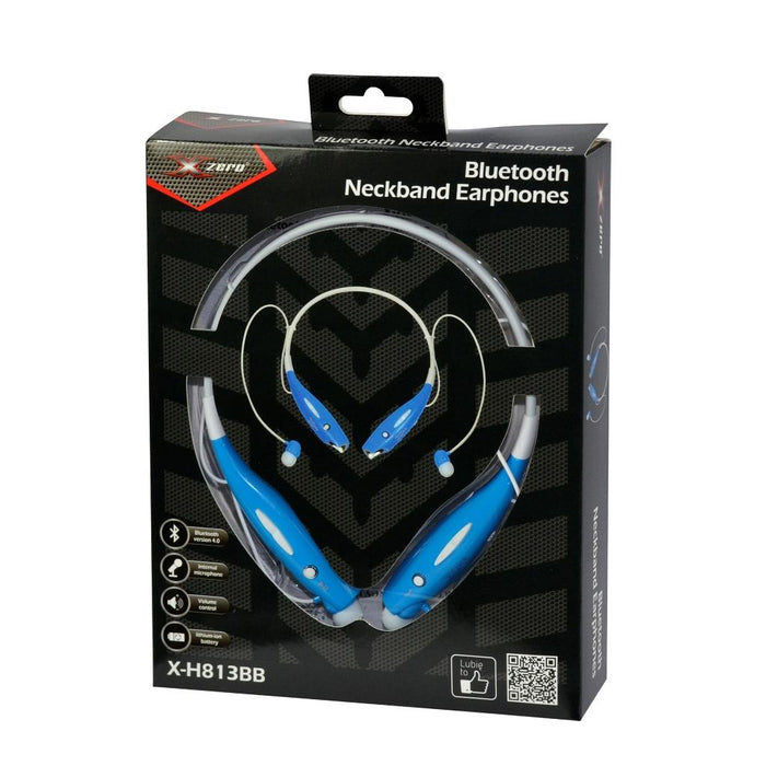 X-Zero Sports Wireless Neckband Earphones, Bluetooth 4.0, 10m  X-H813BB blue