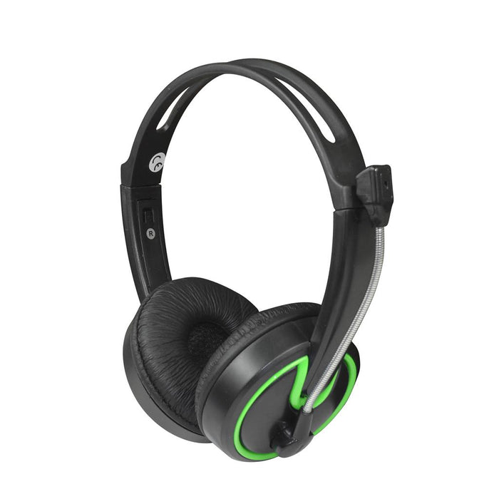 Stereo ausinės su mikrofonu MSONIC Garsumo valdymas MH563KE juoda-žalios
