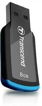 Atmintukas Transcend Capless JF360, 8GB, Juodai-mėlynas