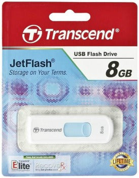 Atmintukas Transcend Capless JetFlash 530 8GB, Baltas
