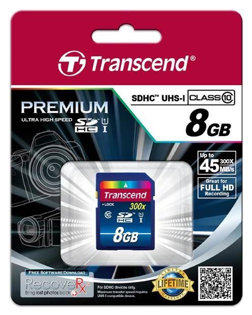 Atminties kortelė Transcend SDHC 8GB CL10 UHS1