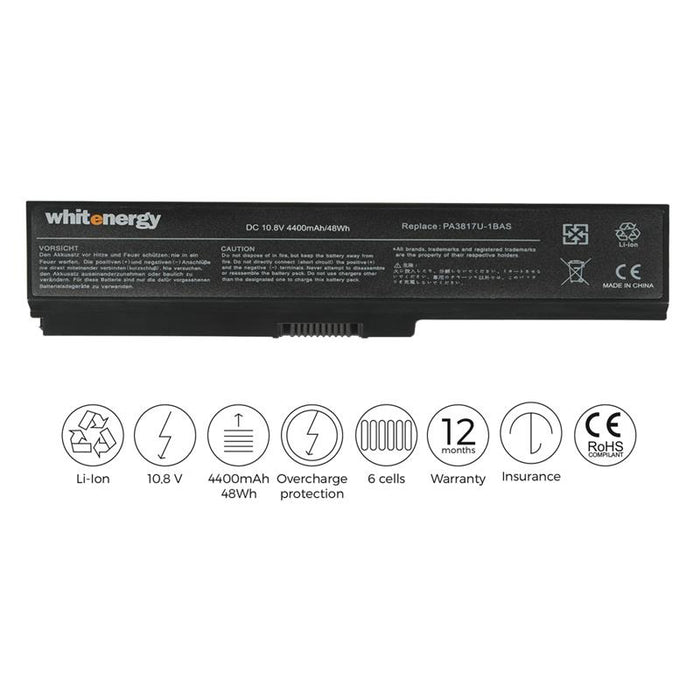 Nešiojamo kompiuterio baterija Whitenergy Toshiba Satellite L650 10.8V 4400mAh