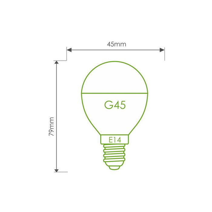 LED lemputė Whitenergy | E14 | 6 SMD 2835 | 3W | 100V-250V|šiltai balta| G45