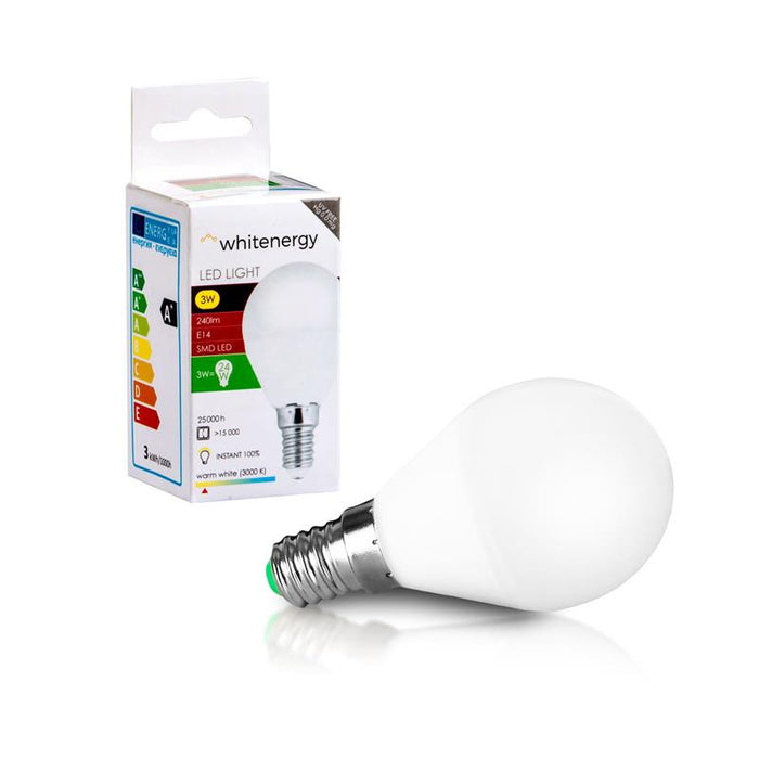 LED lemputė Whitenergy | E14 | 6 SMD 2835 | 3W | 100V-250V|šiltai balta| G45