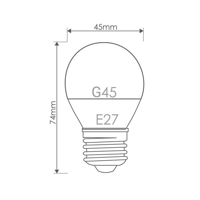 LED lemputė Whitenergy | E27 | 8 SMD2835 | 7W |230V šilta balta | rutulys G45