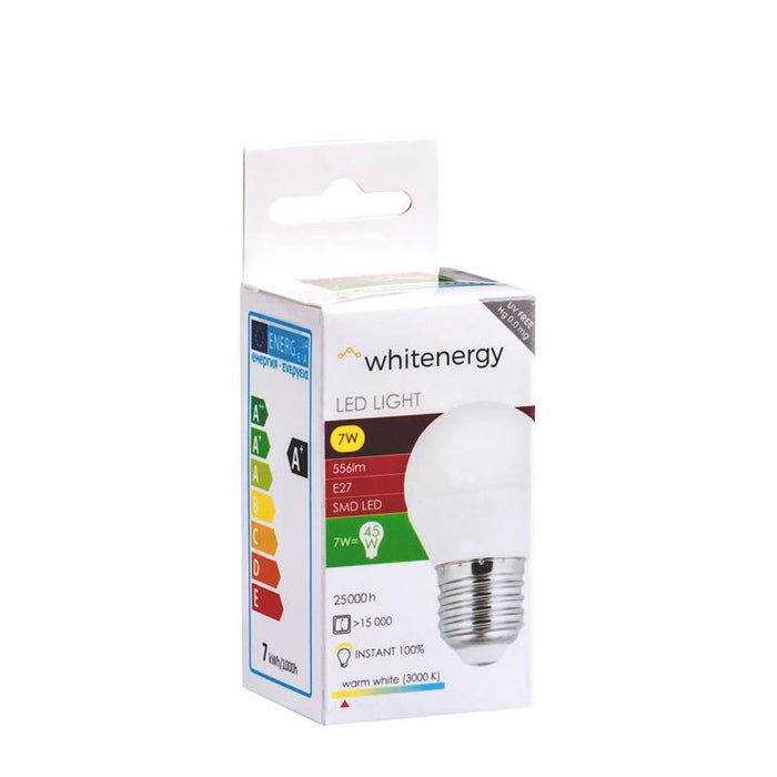 LED lemputė Whitenergy | E27 | 8 SMD2835 | 7W |230V šilta balta | rutulys G45