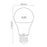 LED lemputė Whitenergy | E27 | 9 SMD2835 | 10W |230V šilta balta | A60