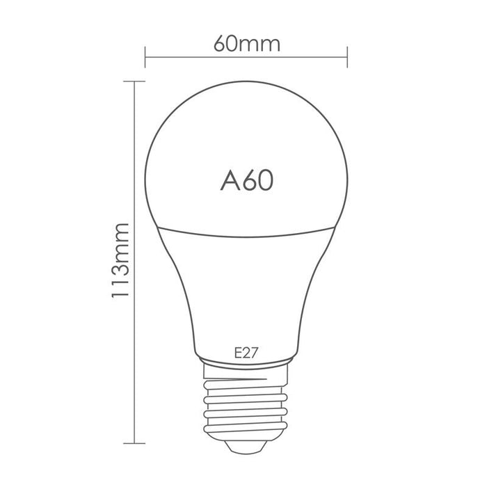 LED lemputė Whitenergy | E27 | 9 SMD2835 | 10W |230V šilta balta | A60