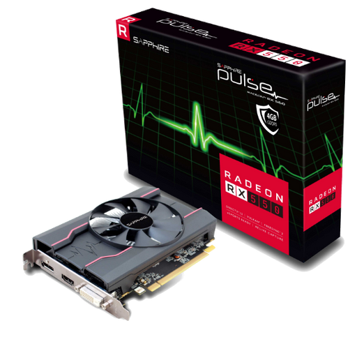 SAPPHIRE PULSE RADEON RX 550 4G GDDR5 HDMI / DVI-D / DP (UEFI)