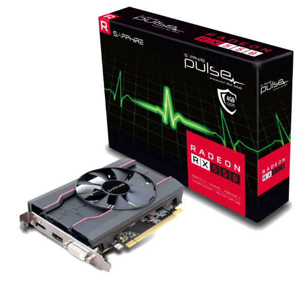 SAPPHIRE PULSE RADEON RX 550 4G GDDR5 HDMI / DVI-D / DP (UEFI)