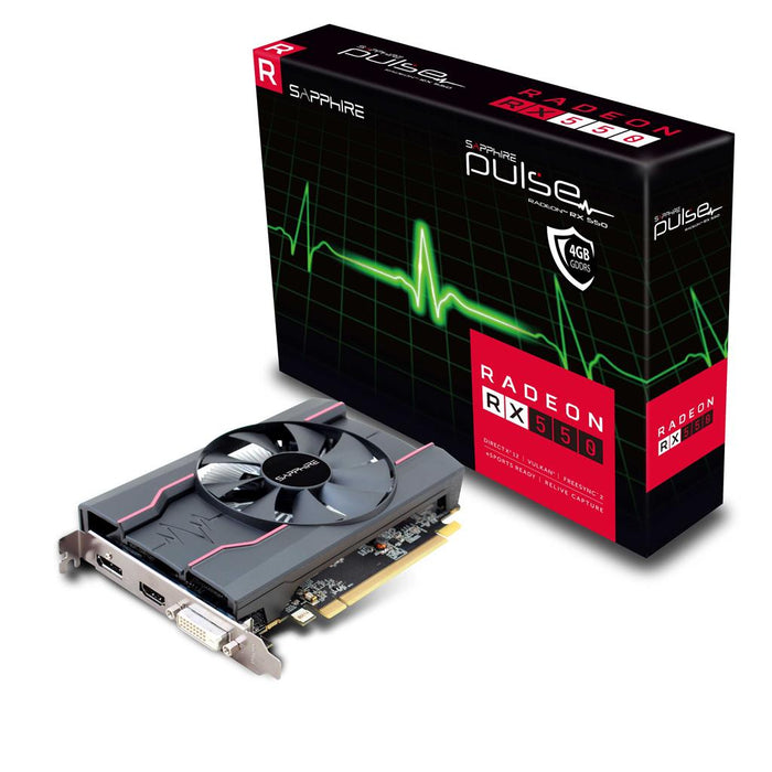 SAPPHIRE PULSE RADEON RX 550 4G GDDR5 HDMI / DVI-D / DP (UEFI)