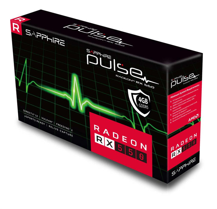 SAPPHIRE PULSE RADEON RX 550 4G GDDR5 HDMI / DVI-D / DP (UEFI)