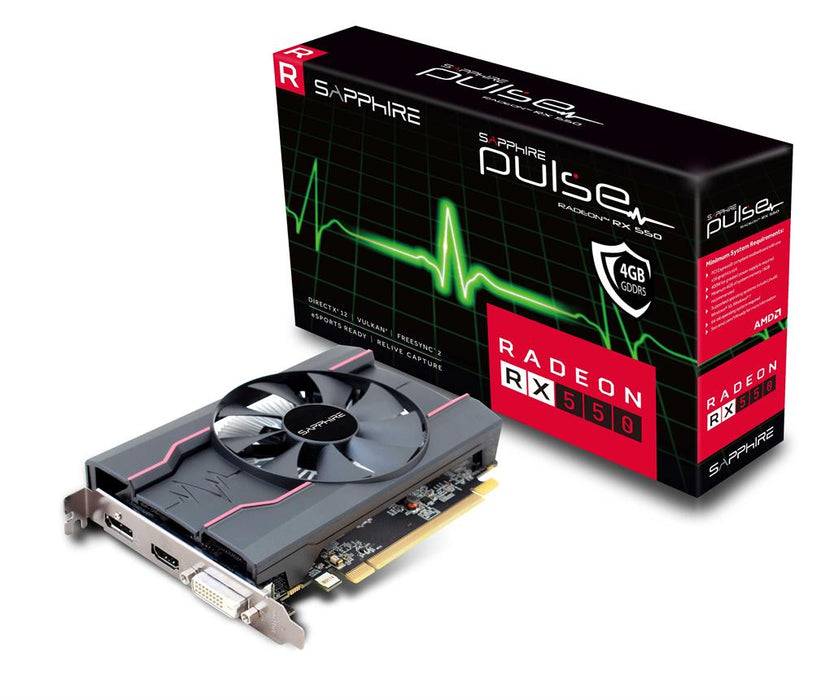 SAPPHIRE PULSE RADEON RX 550 4G GDDR5 HDMI / DVI-D / DP (UEFI)