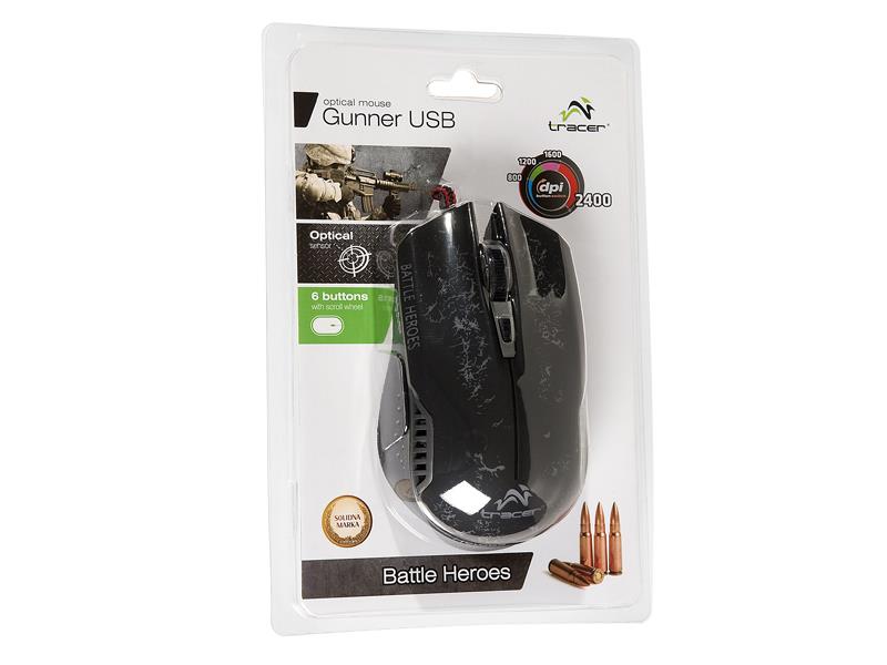 Žaidimų pelė Tracer Battle Heroes Gunner, 2400dpi