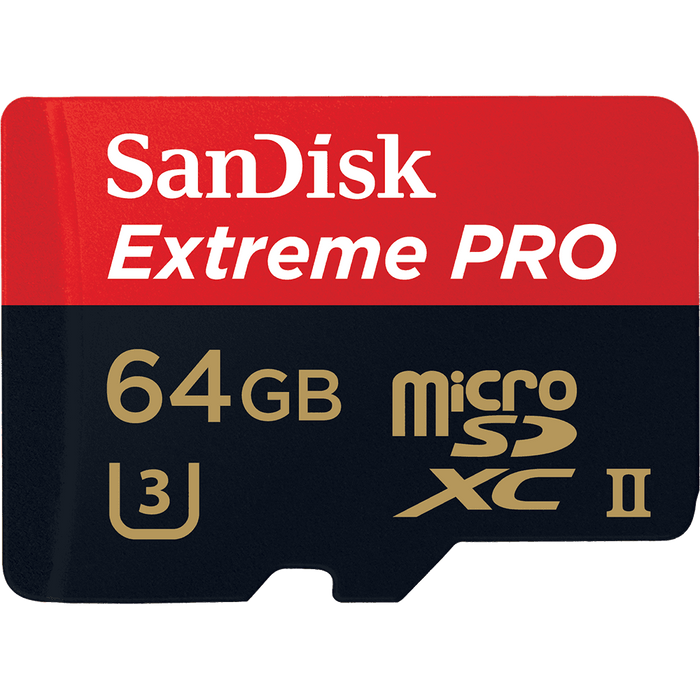 SANDISK EXTREME PRO microSDXC 64 GB 275MB/s Class 10 U3 UHS-II + adapter USB 3.0