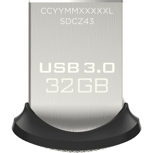 Atmintukas SanDisk Ultra Fit 32GB USB3.0, 128-bit AES, Iki 150MBs