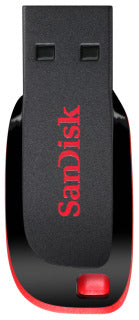 Atmintukas SanDisk Cruzer Blade 32GB, Sparta iki 18MBs, Juodai raudonas