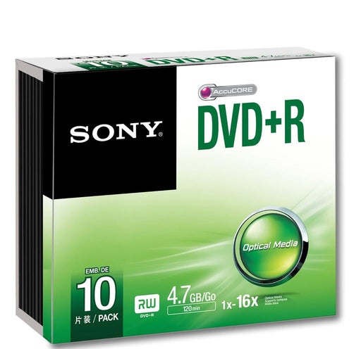 Sony DVD+R 4,7 GB | 16x [Slim Case 10 pcs]