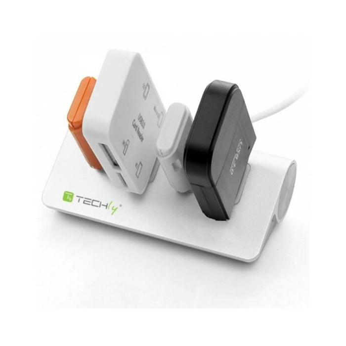 Techly Šakotuvas USB 3.0 Super-Speed, 4 prievadai, aliumininis, sidabrinis