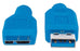 Techly kabelis SuperSpeed USB 3.0, A male -->micro-B male, 50 cm, mėlynas