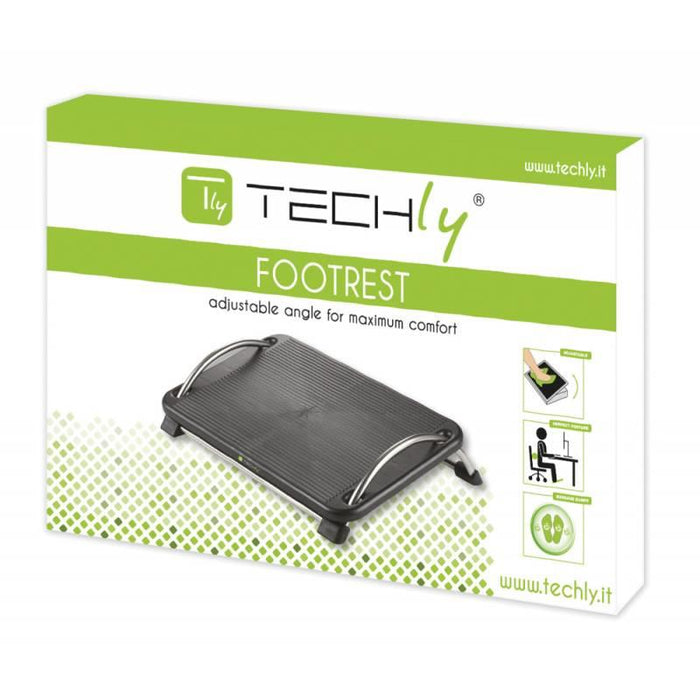 Kojų atrama Techly ergonomiška, juoda