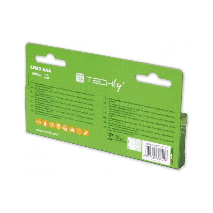 Šarminė baterija Techly 1.5V AAA LR03 12 vnt.