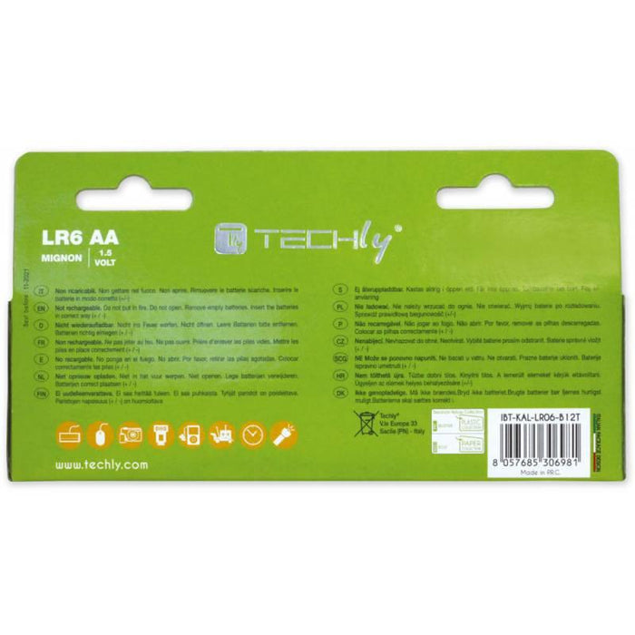 Šarminė baterija Techly 1.5V AA LR6 12 vnt.
