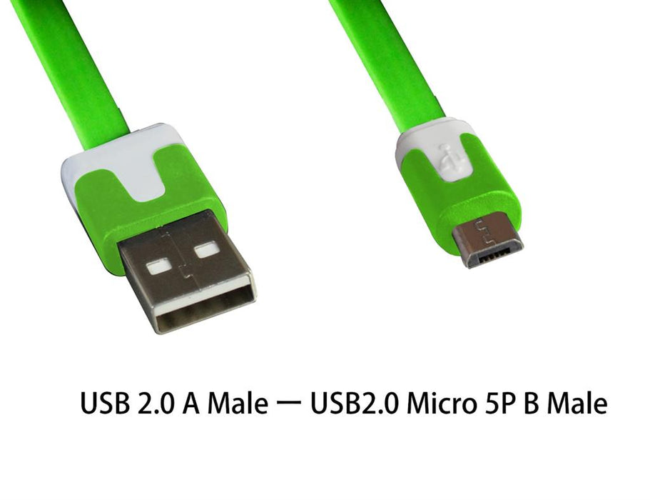 VAKOSS microUSB 2.0 kabelis A-B M/M 1m, Duomenų perdavimo ir įkrovimo, žalias