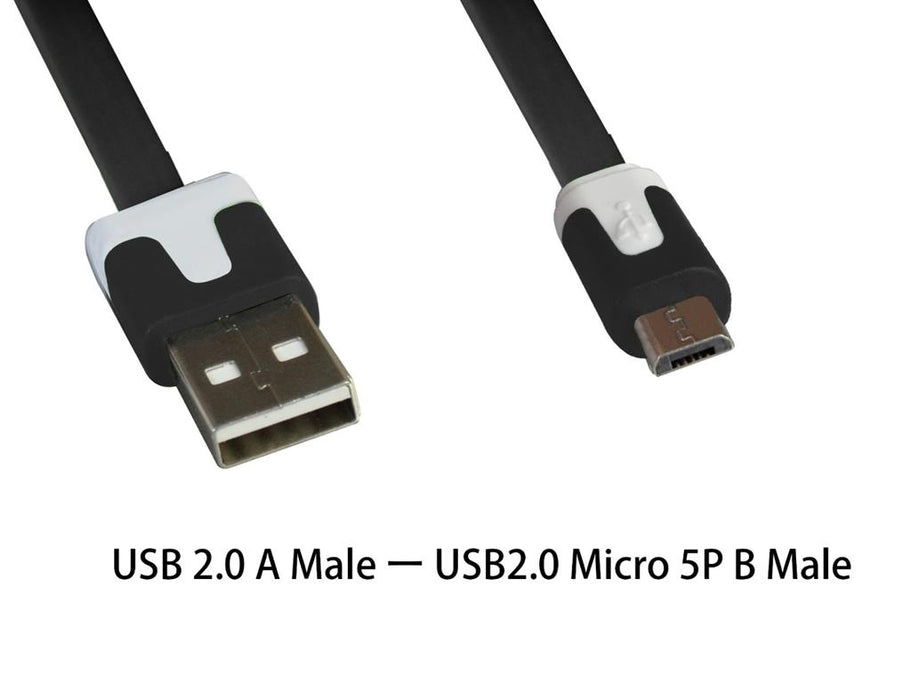 VAKOSS microUSB 2.0 kabelis A-B M/M 1m, Duomenų perdavimo ir įkrovimo, juodas