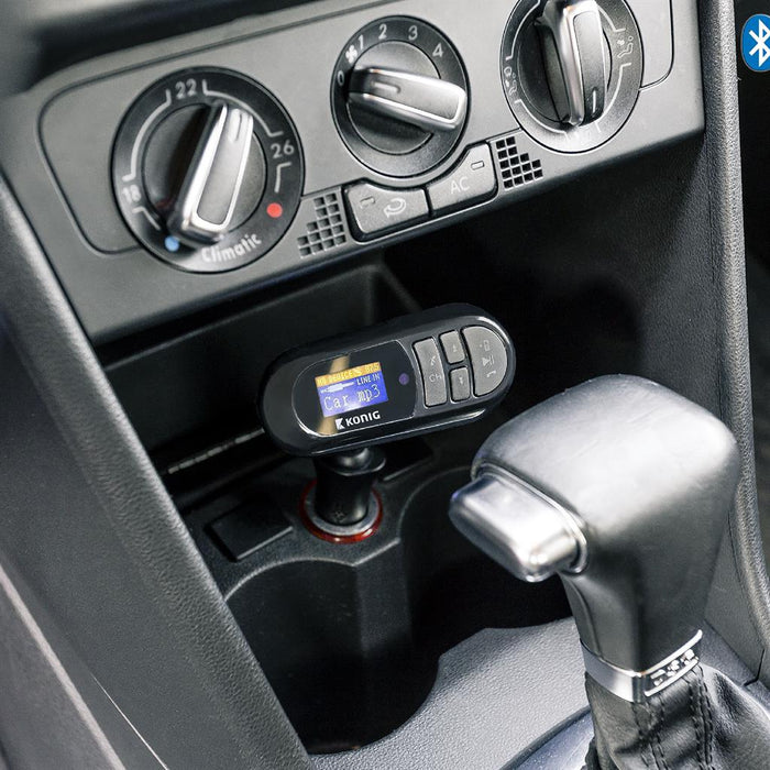 „Bluetooth“ 12 V FM bangų siųstuvas su mikrofonu