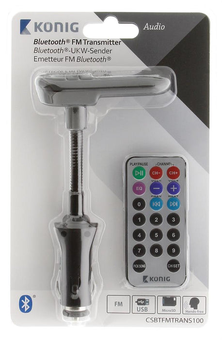 „Bluetooth“ 12 V FM bangų siųstuvas su mikrofonu
