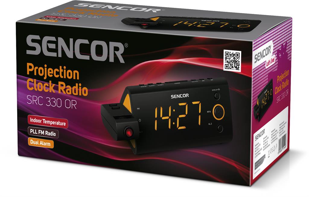 Radio Alarm Clock with Projector SENCOR SRC 330 OR