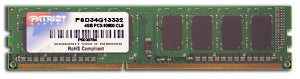 DDR3 Patriot 4GB 1333MHz CL9