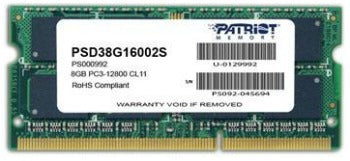 DDR3 SODIMM Patriot 8GB 1600MHz CL11